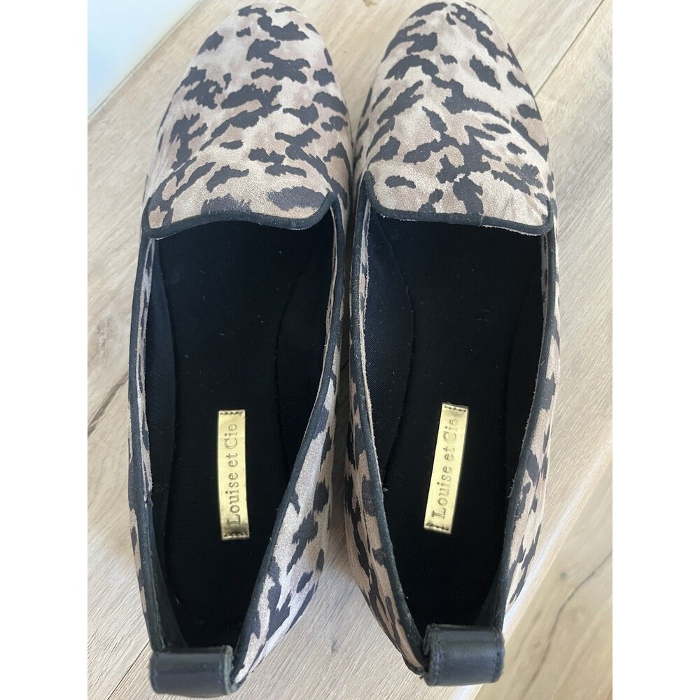 Louise et Cie Brenice Leopard Print Leather Loafer Womens Flats Sz EU 37.5 US 7M